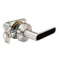 Yale Real Living YH Collection Kincaid Lever with Black Inlay and Flat Round Rose Passage Lock US15 (619) Satin Nicke YR11KCBFR619